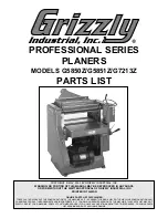 Grizzly G5850 Z Parts List preview