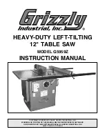 Preview for 1 page of Grizzly G5959Z Instruction Manual