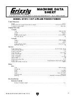 Preview for 8 page of Grizzly G7873 Owner'S Manual