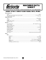 Preview for 9 page of Grizzly G7945 Owner'S Manual