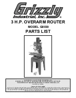 Grizzly G8030 Parts List предпросмотр