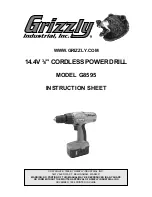 Grizzly G8595 Instruction Sheet preview