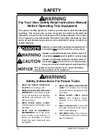 Preview for 3 page of Grizzly G8600 Instruction Sheet