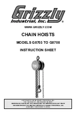 Grizzly G8703 Instruction Sheet preview