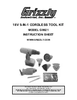 Preview for 1 page of Grizzly G9921 Instruction Sheet