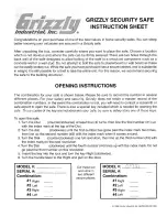 Grizzly GS702 Instruction Sheet предпросмотр