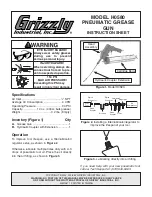 Grizzly H0580 Instruction Sheet preview