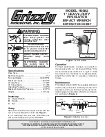 Preview for 1 page of Grizzly H0582 Instruction Sheet