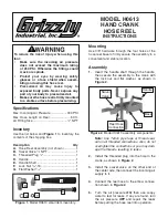 Grizzly H0613 Instructions preview