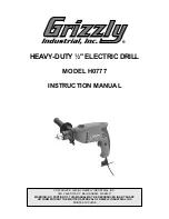 Grizzly H0777 Instruction Manual preview