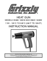 Grizzly H0800 1200W Instruction Manual предпросмотр