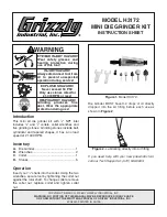 Grizzly H3172 Instruction Sheet preview