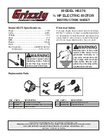 Предварительный просмотр 1 страницы Grizzly H5376 Instruction Sheet