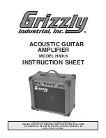 Grizzly H6016 Instruction Sheet предпросмотр