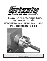 Preview for 1 page of Grizzly H6264 Instruction Sheet