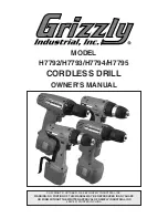 Grizzly H7792 Owner'S Manual preview