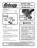 Grizzly H8091 Instruction Sheet предпросмотр