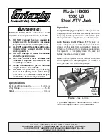 Preview for 1 page of Grizzly H8095 User Manual