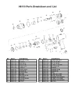 Grizzly H8119 Parts Breakdown preview