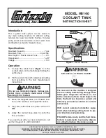 Preview for 1 page of Grizzly H8140 Instruction Sheet