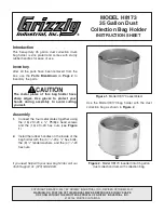 Grizzly H8173 Instruction Sheet preview