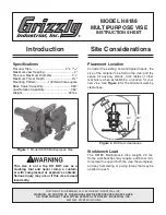 Grizzly H8188 Instruction Sheet предпросмотр