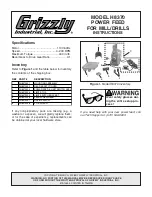 Предварительный просмотр 1 страницы Grizzly H8370 User Manual