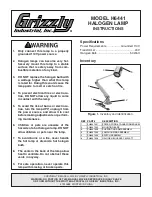 Предварительный просмотр 1 страницы Grizzly HALOGEN LAMP H6441 Instructions