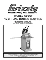 Grizzly Line Boring Machine G0642 Owner'S Manual предпросмотр