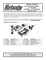 Grizzly Polar Bear G0453PX Manual Insert preview