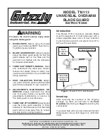 Grizzly T10113 Instruction Manual предпросмотр