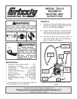 Grizzly T10121 Instructions preview