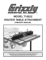 Grizzly T10222 Owner'S Manual preview