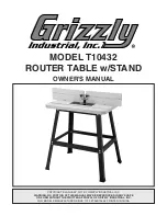 Grizzly T10432 Owner'S Manual preview