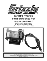 Preview for 1 page of Grizzly T10875 Owner'S Manual