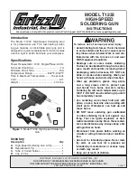 Grizzly T1233 Instructions preview