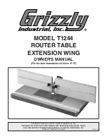 Предварительный просмотр 1 страницы Grizzly T1244 Owner'S Manual