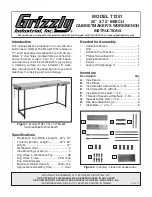 Grizzly T1251 Instructions Manual preview