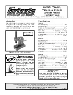 Grizzly T26413 Instructions Manual preview