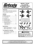 Grizzly T31566 Instructions Manual preview