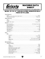 Preview for 7 page of Grizzly T31739 Owner'S Manual