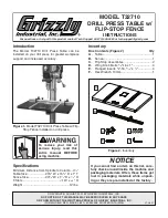 Grizzly T32710 Instructions Manual preview