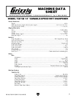 Preview for 7 page of Grizzly T32720 Owner'S Manual