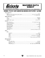 Preview for 10 page of Grizzly T33150 Owner'S Manual