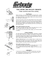 Preview for 1 page of Grizzly Tool Storage Instructions