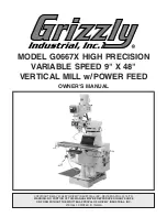 Grizzly Vertical Mill G0667X Owner'S Manual предпросмотр