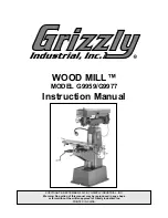 Grizzly WOOD MILL G9959 Instruction Manual preview