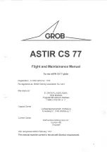 Grob ASTIR  CS 77 Flight And Maintainance Manual preview