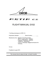 Grob Astir CS G102 Flight Manual preview