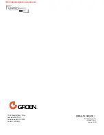 Preview for 12 page of Groen 121016 Operator'S And Service Manual